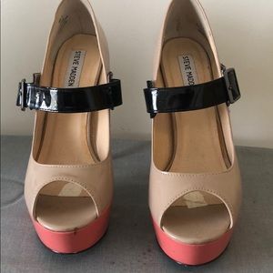 Steve Madden Open Toe Nude Heels